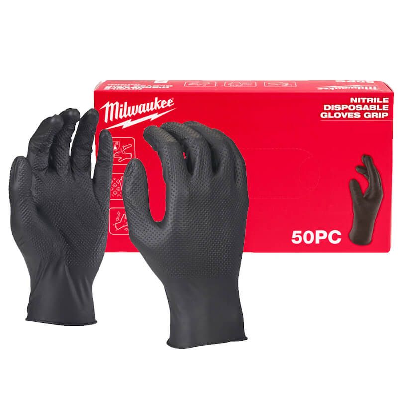 Milwaukee 4932493234 Nitrile Disposable Gloves - 8/M 50pc